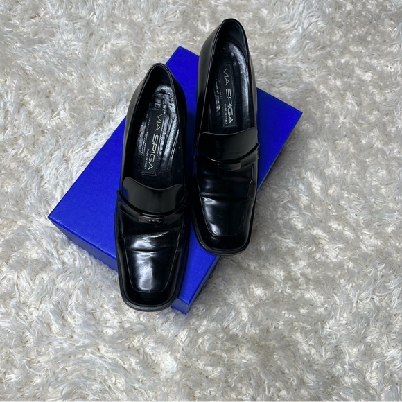 Via Spaga black block heels size 7 - Picture 4 of 8